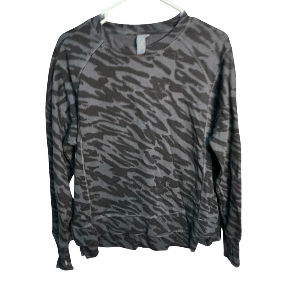 Sweaty Betty Gray Camo Crewneck Sweatshirt